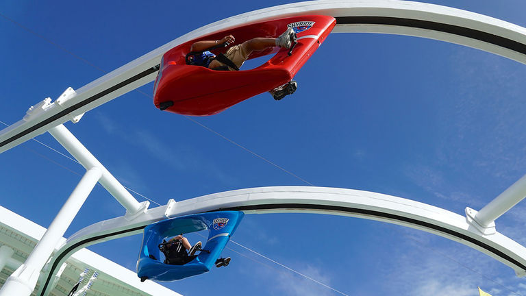 SkyRide is onboard Carnival Cruise Line's Carnival Horizon and Carnival Vista ships.