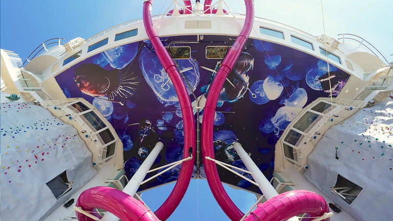 The Ultimate Abyss is the tallest dry slide at sea.