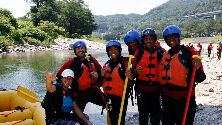 While in Minakami, the outdoor adventure capital of Japan, the writer and her family booked a day of rafting with operator Canyons. While in Minakami, the outdoor adventure capital of Japan, the writer and her family booked a day of rafting with operator Canyons.