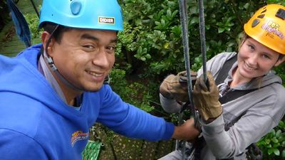 During her trip with G Adventures, the writer had a chance to zipline through Costa Rican canopies. // © 2015 Leora Fromm 3
