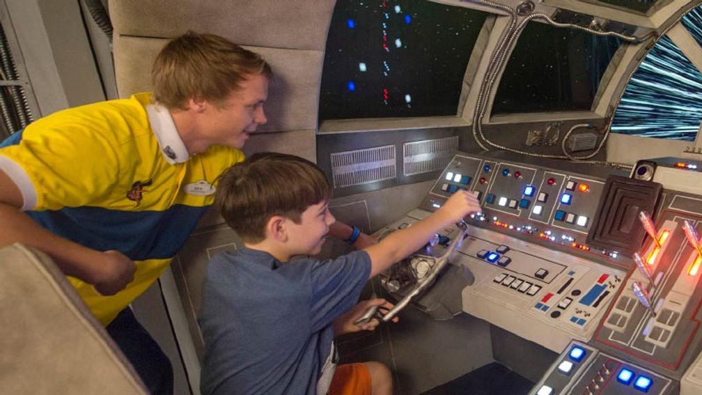 In the Star Wars section, kids can pilot the Millennium Falcon. // © 2015 Disney/Kent Phillips 2
