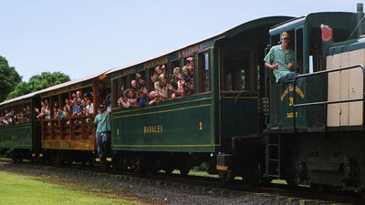 The vintage train carries families past Kilohana’s highlights. // © 2016 Kauai Plantation Railway 2
