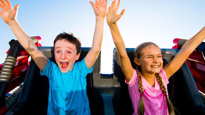 Legoland Florida has mellow roller coasters for young kids. // © 2017 Legoland Florida