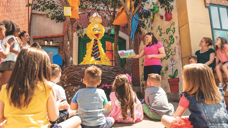 “Dry attractions” include story time with Big Bird, a live theater show and a parade.
