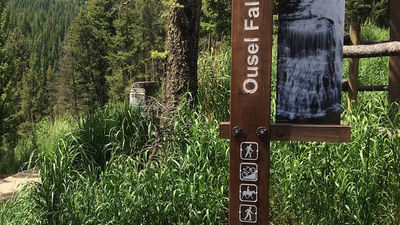 Families can hike the stroller-friendly Ousel Falls Trail, a loop that's less than 2 miles roundtrip, to see a misty waterfall. // © 2015 Chelsee Lowe