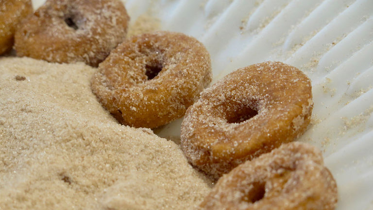 Apple-cider-infused donuts are just one of the options at Red Apple Farm.
