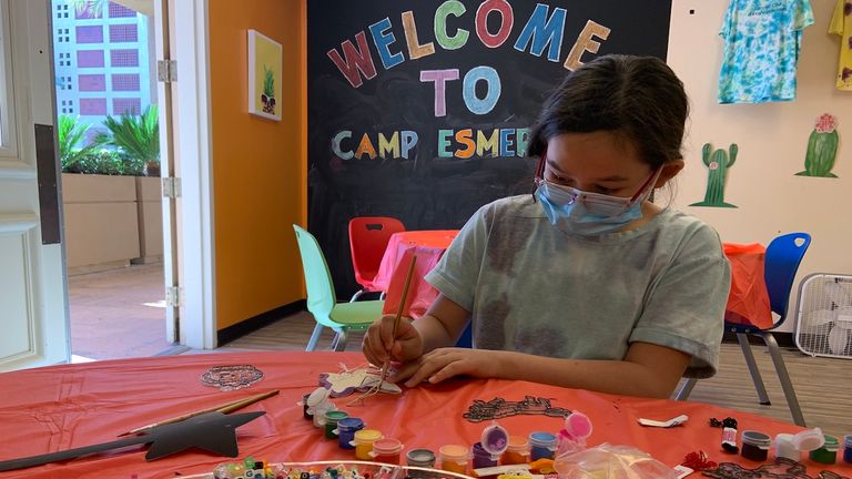 Crafting with Camp Esmeralda is one of many ways to entertain the kids on-site.