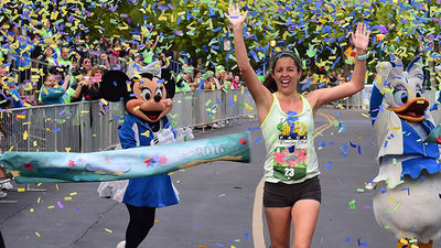 Orange County, Calif., resident Jennifer Serna won first place in the annual Tinker Bell Half Marathon at Disneyland Resort. // © 2017 Disneyland Resort