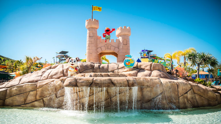 Elmo’s Silly Sand Slides offer six short waterslides for the park’s youngest guests.