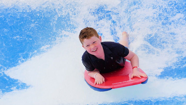 Kids will love the onboard FlowRider.