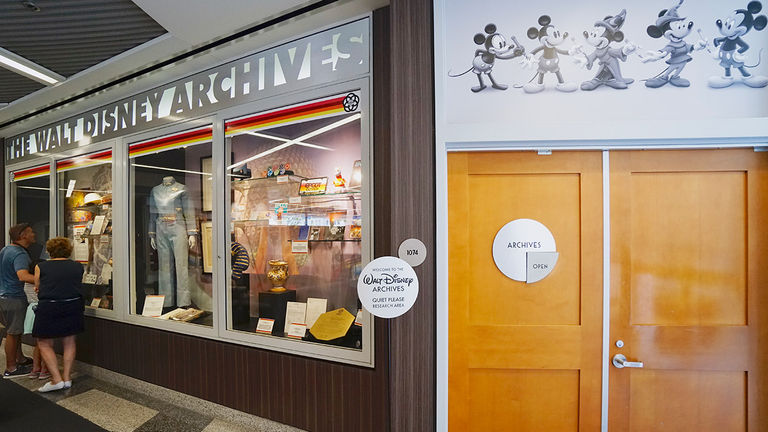 Avid Disney fans can catch a glimpse of the famous Walt Disney Archives.