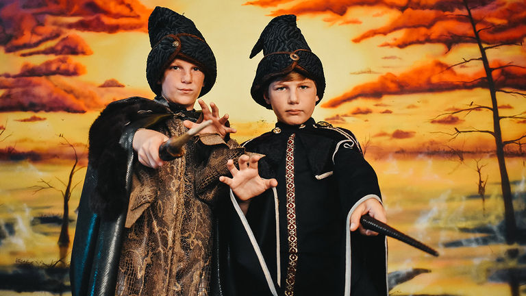 Families can pick out their own costume at Witch Pix photo studio.