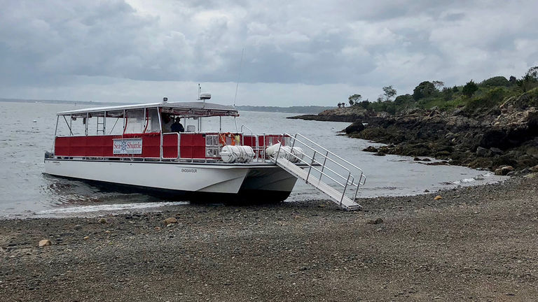 Sea Shuttle stops on Misery Island, where families can explore.