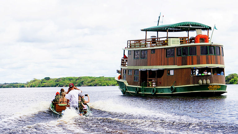 Clients can reconnect with family while onboard Jacare-Acu.