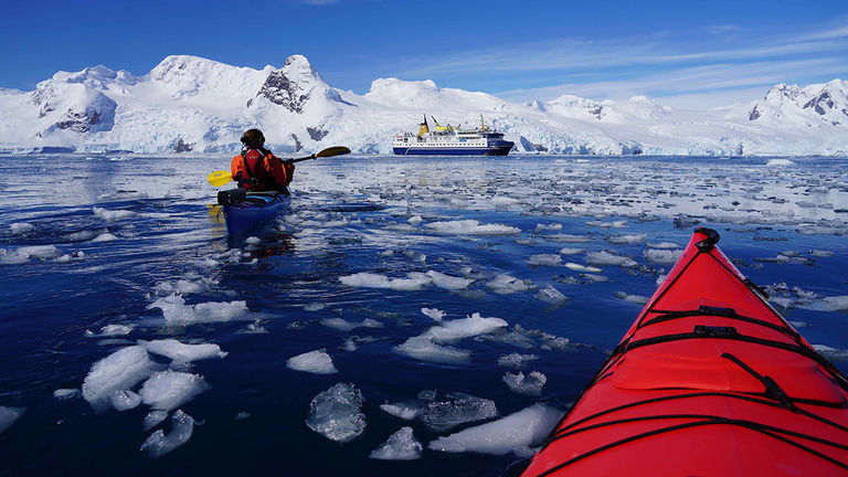 Ocean Nova’s ice-strengthened hull is ideally suited for expedition travel in Antarctica.