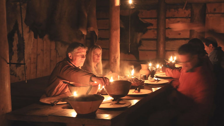 Finish the day at Viking House with a candlelit feast fit for a shield-maiden.