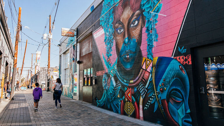 A mural in the Denver’s RiNo Art District