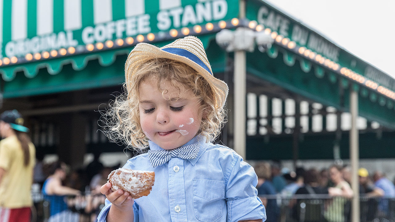 Take a walking food tour in the Big Easy and stop for beignets at Cafe du Monde.