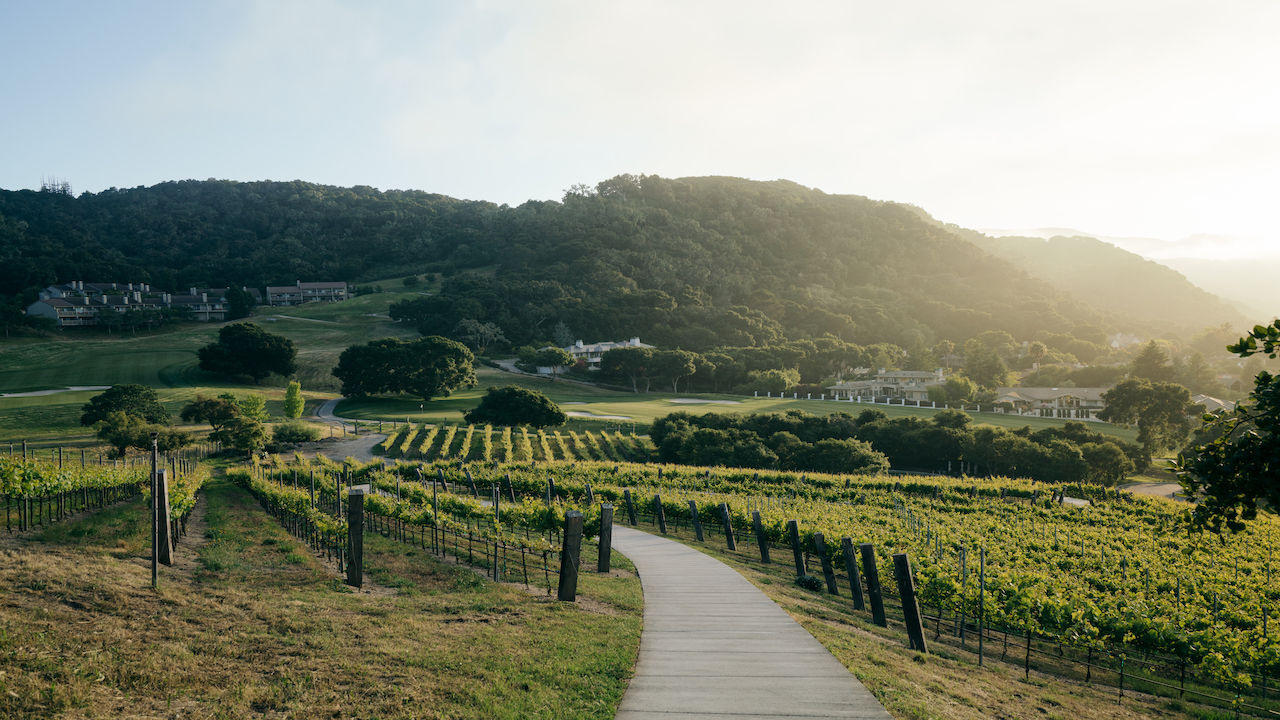 Carmel Valley Ranch is set on 500 acres of land that includes vineyards, hiking trails and a golf course.