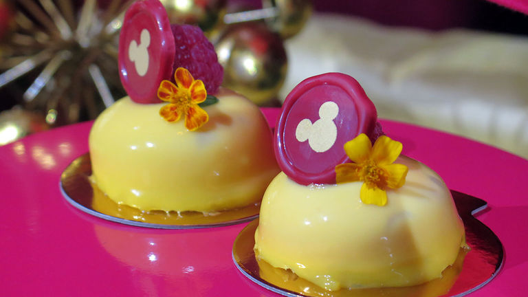 The mango-and-passion-fruit mousse at Paradise Garden Grill