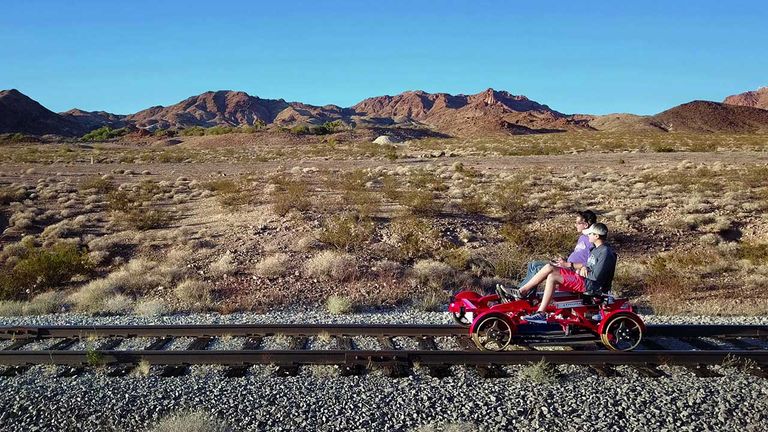 Las Vegas tours take clients on a 4-mile adventure in the Nevada desert.