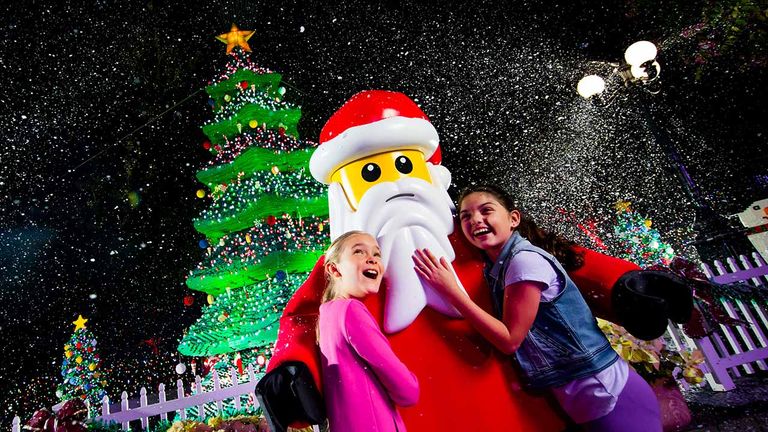 The Christmas Bricktacular at Legoland Florida features a 30-foot-tall Lego tree.