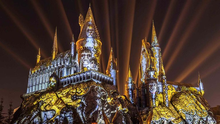 Death Eaters take over the castle during Dark Arts at Hogwarts Castle.