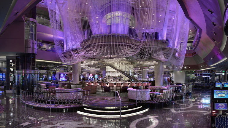 Cosmopolitan’s Chandelier Bar is a three-level marvel.