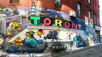 At times playful and heartfelt, the street art in Graffiti Alley is among the best in Toronto.
