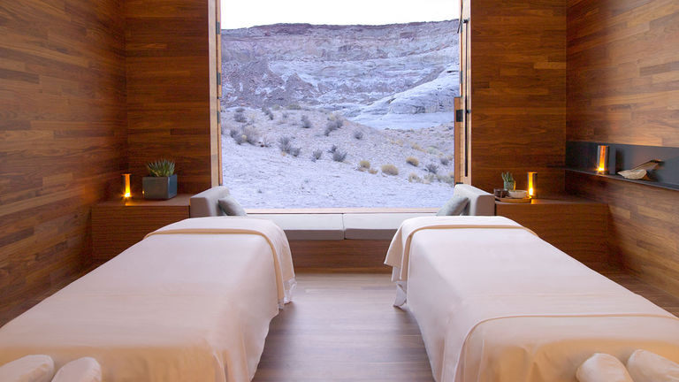 One of five treatment rooms at Amangiri