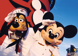 Disney characters are a common sight on Disney cruises. // (c) Disney