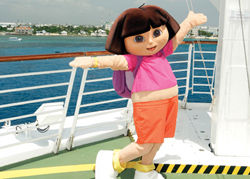 Kids can meet Dora the Explorer onboard a Royal Caribbean ship this summer. // (c) Nickelodeon/RCL