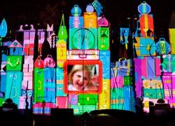 Small World, Big Show: It’s a Small World transforms every evening. // © 2011 disney