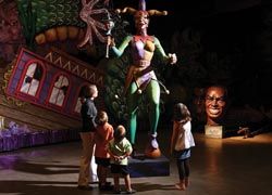 At Mardi Gras World, kids can get a feel for the fun any time of the year without the rowdy crowds. // © 2011 MARDI GRAS WORLD