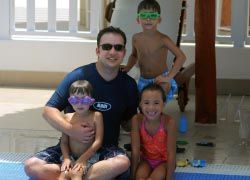 The writer with his twin sons and their cousin // © 2012 Ryan McGredy