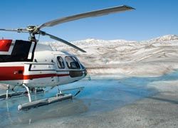 A helicopter ride in Alaska is included in one of Grandtravel’s 2010 itineraries. // (C) 2010 Eliza Snow