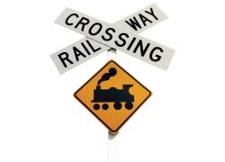 Rail Crossing Sign // © 2012 Thinkstock