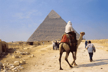 The Pyramids of Giza are some of the world’s most recognizable ancient monuments // (c) David Swanson