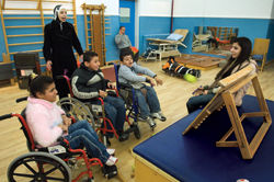 Clients can spend time with physically challenged children at the AHS. // (c) Mark Edward Harris