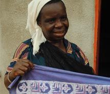 An artist on the Ribolla Arts Route shows off her work. // © 2012 Skye Mayring