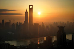 A view of the Shanghai World Financial Center, the tallest building in China // (c) Gary Bowerman