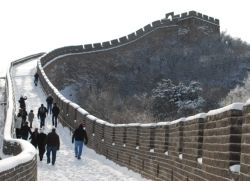 The snow-covered Great Wall of China // (c) Skye Mayring 2009