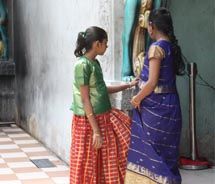 A scene from inside the Sri Veeramakaliamman Temple // © 2011 Deanna Ting