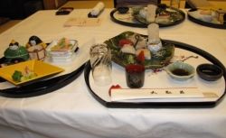 The massive dinner served by the Atami Taikanso Ryokan included a sampling of the local Tangerine Wine // (c) 2009 Monica Poling