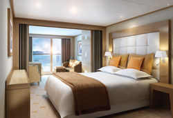 A rendering of a Veranda Suite aboard the new Seabourn Odyssey // (c) Yachts of Seabourn