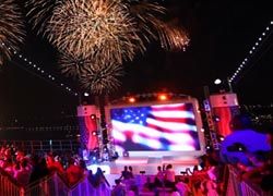 The Norwegian Epic was the venue for Macy’s Fourth of July Spectacular. // © 2010 Norwegian Cruise Line