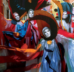 Venice is famous for its carnival masks. // (c) Italian Government Tourist Board