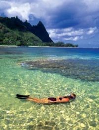 A snorkeler on Hawaii // (c) 2009