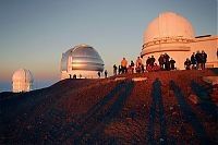 Sunset at the observatories on Mauna Kea volcano. // (c) Hawaii Forest & Trail/Big Island Visitor Bureau