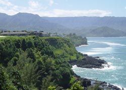 A seaside, cliff-top hole at the revamped Makai Golf Club // (C) 2010 St. Regis Princeville Resort